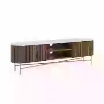 180cm Extra Large TV Unit with Ribbed Detailing